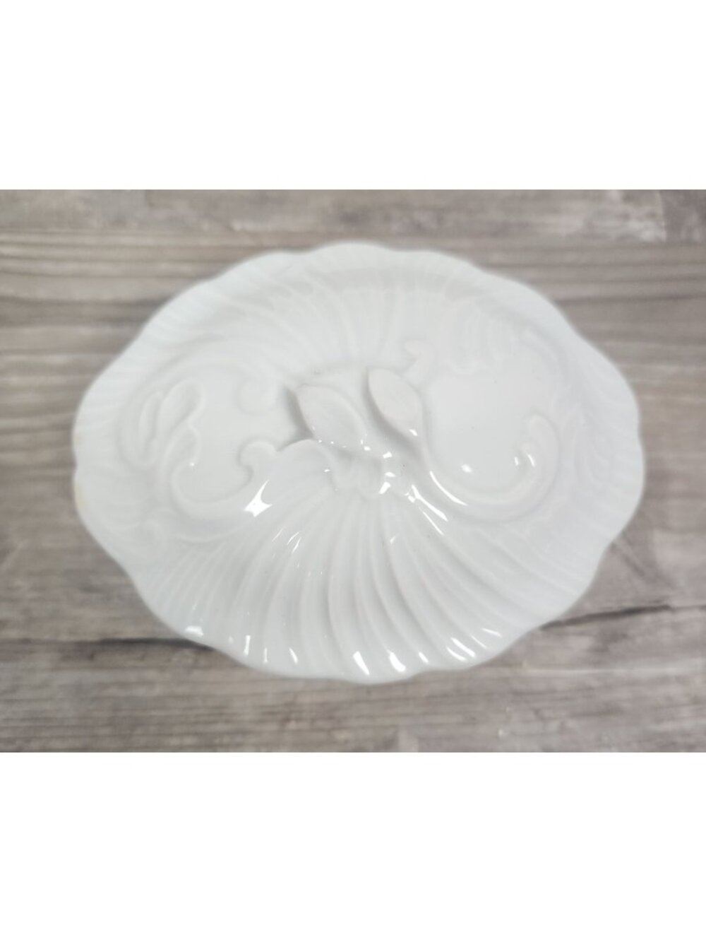 Limoges France White Floral Small Lidded Jar